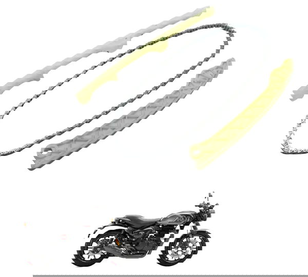 Kit Guia Tensor Corrente Royal Meteor Hunter Classic 350 Cinza