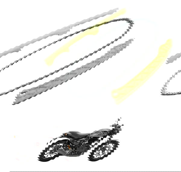 Kit Guia Tensor Corrente Royal Meteor Hunter Classic 350 Cinza