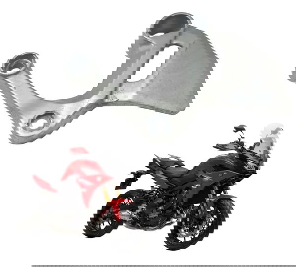 Suporte Pedaleira Diant Esq Yamaha Mt 09 Tracer Gt 20-24 Ori Prateado