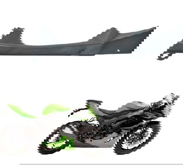 Carenagem Interna Direita C/ Det Kawasaki Zx6r 08-12 Origina Preto