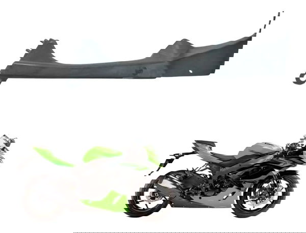 Carenagem Interna Direita C/ Det Kawasaki Zx6r 08-12 Origina Preto