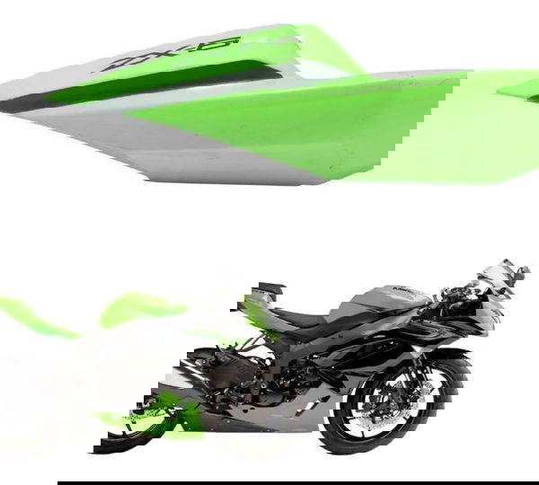 Carenagem Rabeta Direita C/ Avaria Kawasaki Zx6r 08-12 Origi Verde