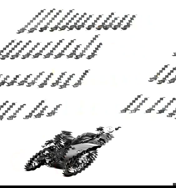 Kit Parafuso Tampa Lateral Motor Yamaha Yzf R1 09-15 Origi