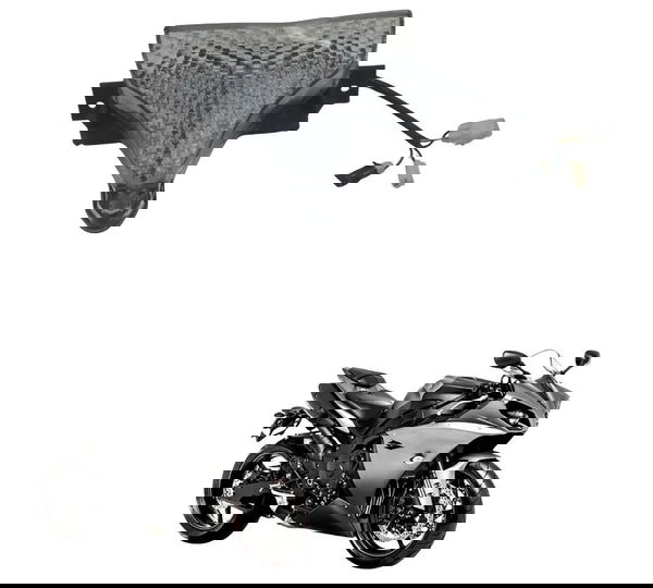 Lanterna Traseira C/ Pisca Embutido Yamaha Yzf R1 09-15 Cinza