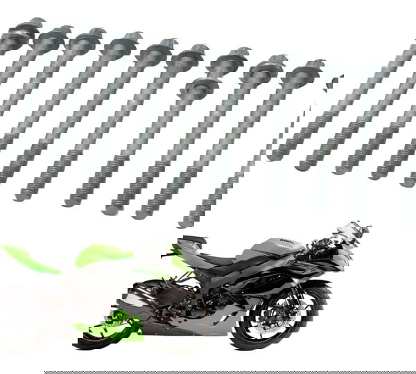 Jogo Parafuso Prisioneiro Cabeçote Kawasaki Zx6r 08-12 Origi