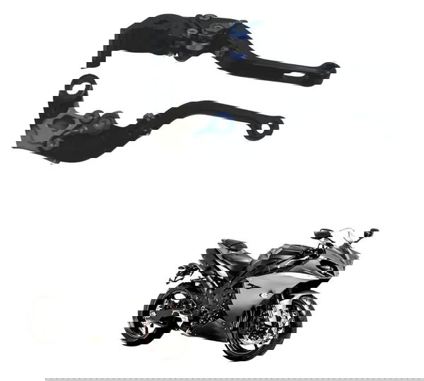 Par Manete Esportivo Yamaha Yzf R1 09-15 Preto