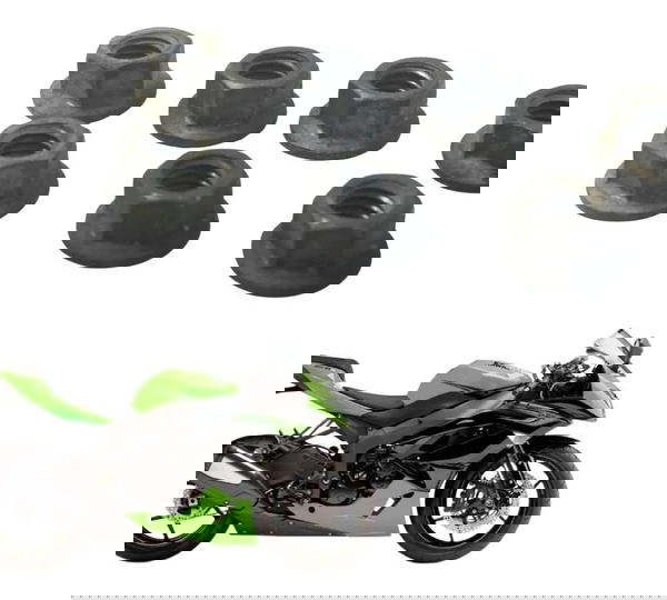 Kit Porca Escape Kawasaki Zx6r 08-12 Original