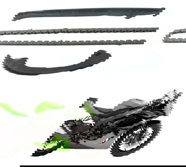 Kit Guia Tensor Corrente Comando Kawasaki Zx6r 08-12 Origina