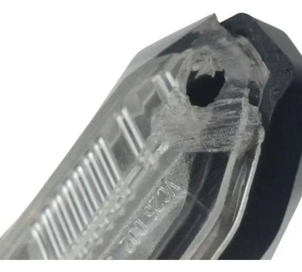 Par Pisca Traseiro Paralelo C/ Avaria Kawasaki Zx6r 08-12 Direito Cinza