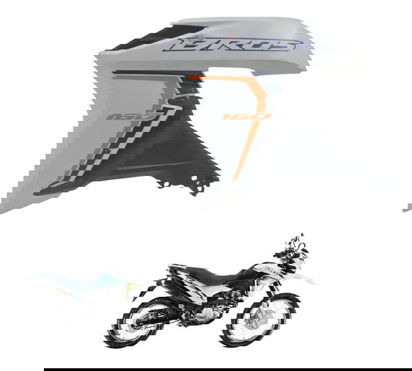 Carenagem Lateral Tanque Esq Honda Nxr 160 Bros 15-23 Orig Branco