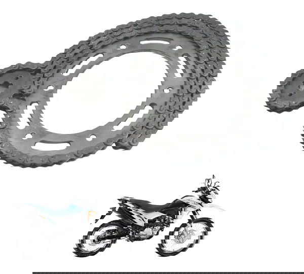 Kit Relação Scud Honda Nxr 160 Bros 15-23 Prateado