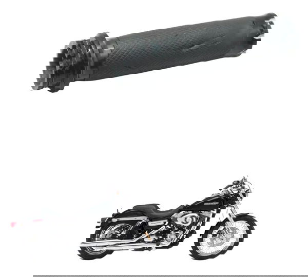 Manopla Direita Acelerador C/det Paralela Harley Dyna 08-11 Preto