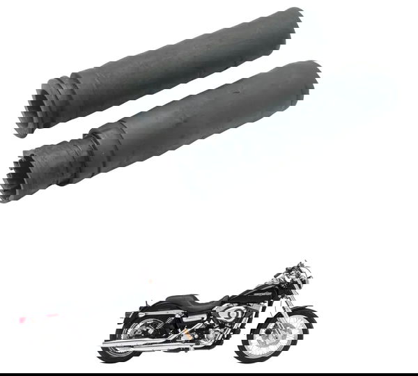 Par Manoplas C/avaria Harley Dyna 08-11 Original Preto