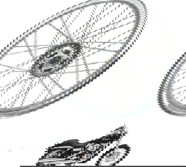 Roda Dianteira Harley Dyna Super Glide 08-11 Original Prateado