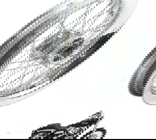 Roda Traseira Harley Dyna Super Glide 08-11 Original Prateado