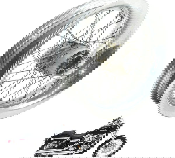 Roda Traseira Harley Dyna Super Glide 08-11 Original Prateado