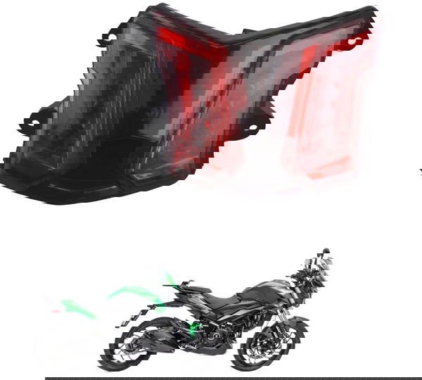 Lanterna Traseira Bajaj Dominar 400 23-25 Original Ambos Lados Vermelho