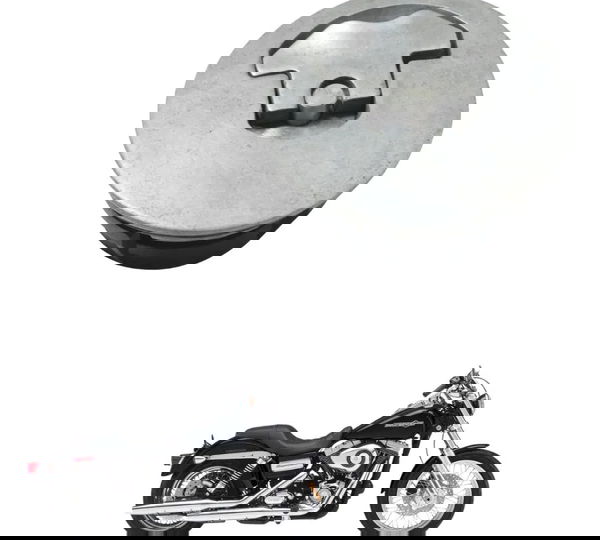 Tampa Tanque Harley Dyna 08-11 Original Prateado