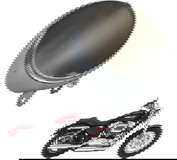 Carcaça Farol Harley Xl 1200 Cb 14-16 Original Prateado