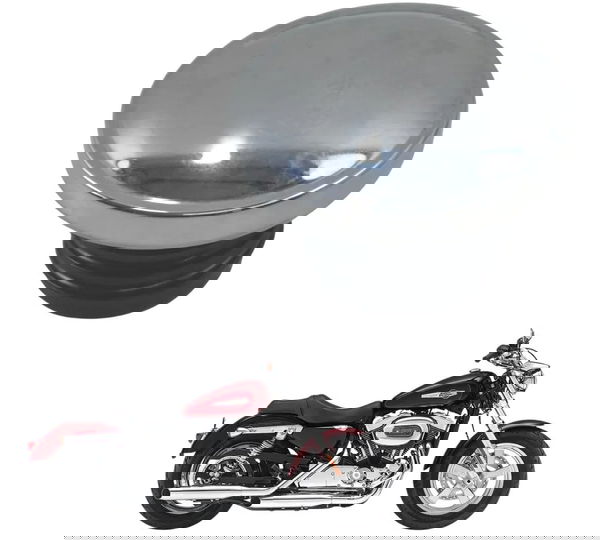 Tampa Tanque Combustível Harley Xl 1200 Cb 14-16 Original Prateado