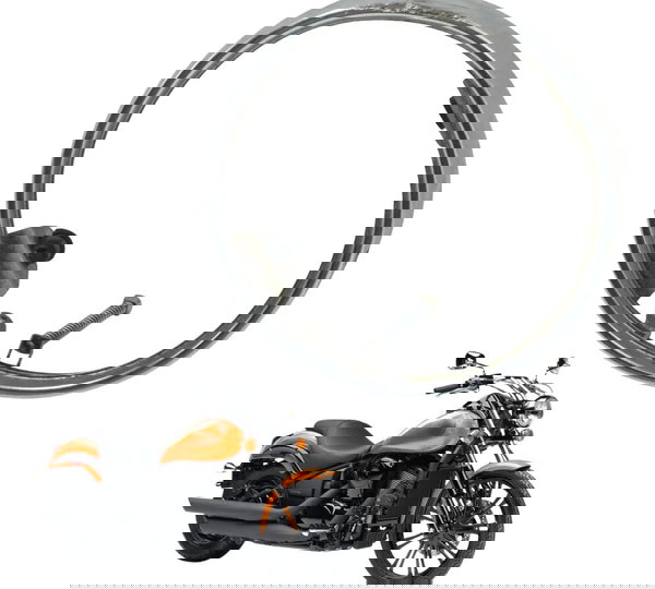 Aro Farol C/avaria Kawasaki Vulcan Custom 900 09-15 Original Prateado