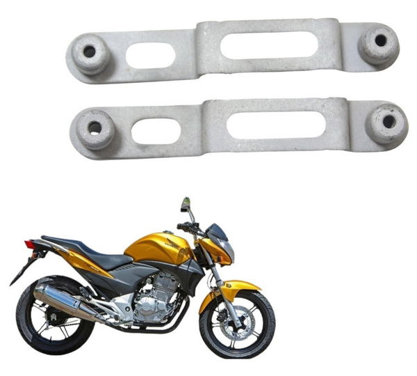 Par Suporte Paralama Dianteiro Honda Cb 300 R 09-12 Original Prateado