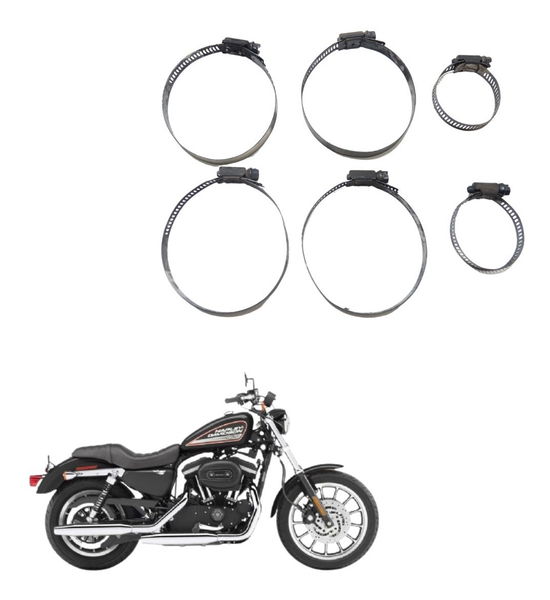 Jogo Abraçadeira Escape Harley 883 R Sportster 08-11 Orig