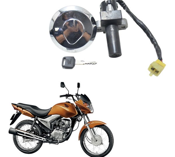 Kit Chave Ignição S/ Trava Banco Honda Cg 150 Es 2009 Orig