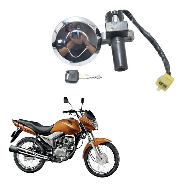 Kit Chave Ignição S/ Trava Banco Honda Cg 150 Es 2009 Orig