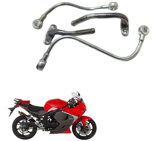 Jogo Tubo Conexão Óleo Kasinski Comet 250 Gtr 2013 Original