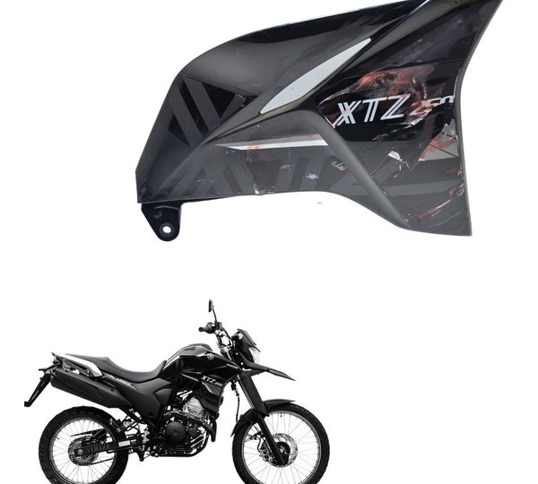 Carenagem Lateral Dir Detal Yamaha Xtz Lander 250 19-22 Orig Preto