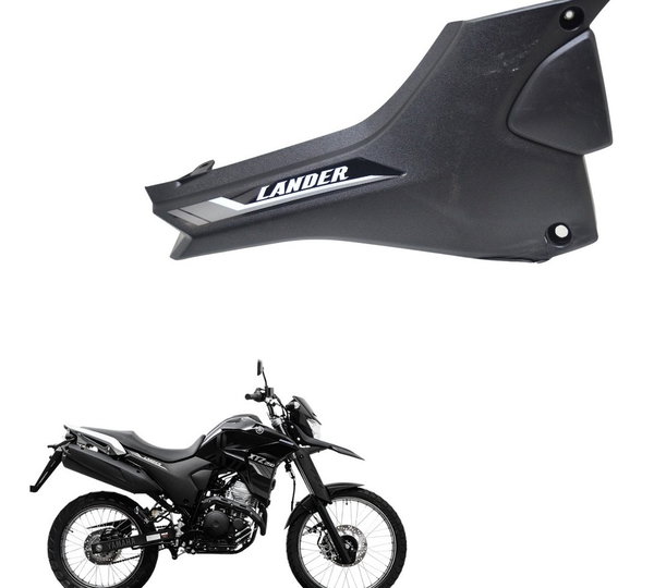 Carenagem Direita C/ Avaria Yamaha Xtz Lander 250 19-22 Orig Preto