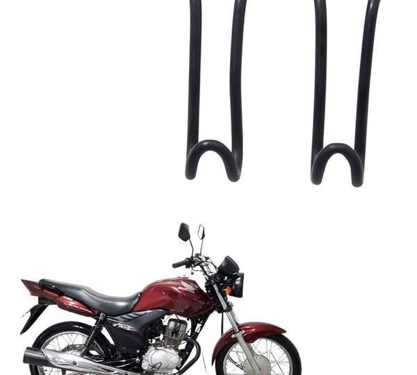 Par Alça Traseira Honda Cg 150 Es 2011 Original Preto