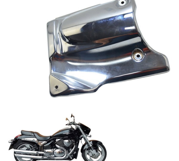 Tampa Acabamento Motor Esq Suzuki Boulevard M1500 2011 Orig Prateado