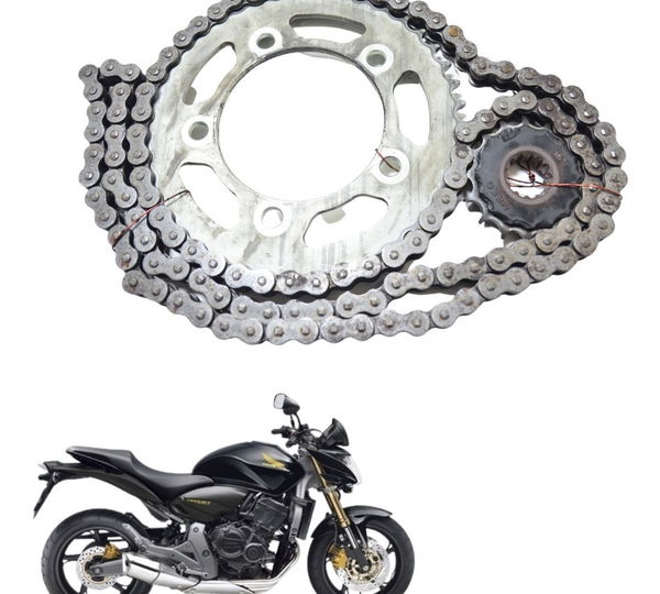 Kit Relação Honda Cb 600f Hornet 08-11 Original Prateado