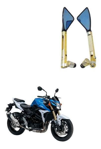 Par Espelho Esportivo C/ Detalhes Suzuki Gsr 750 14-16