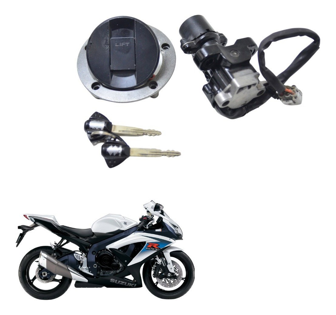 Kit Chave Ignição S/ Trava Banco Suzuki Gsx-r 750 Srad 10-14