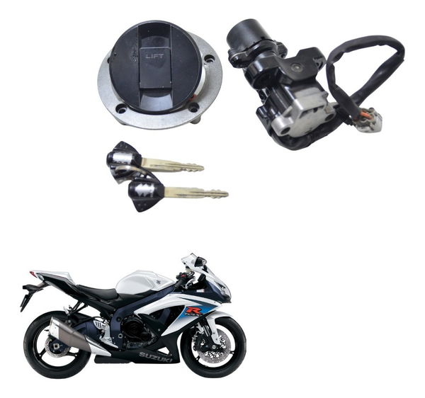 Kit Chave Ignição S/ Trava Banco Suzuki Gsx-r 750 Srad 10-14