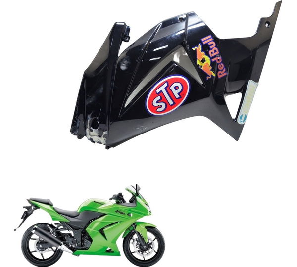 Carenagem Lateral Esq Avaria Kawasaki Ninja 250 R 08-12 Orig Preto