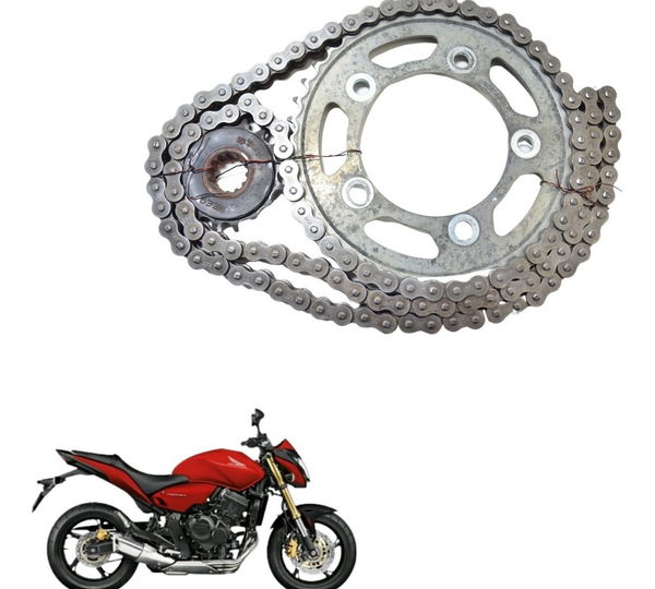 Kit Relação Honda Cb 600f Hornet 12-14 Original Prateado