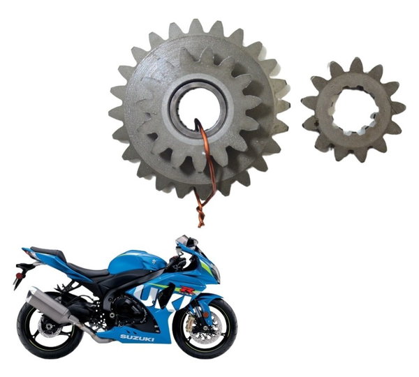 Engrenagem Redução Partida Suzuki Gsx-r Srad 1000 11-16 Orig Prateado