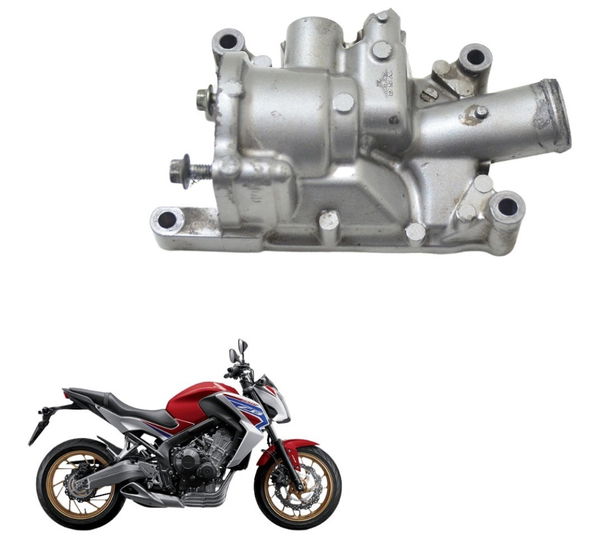 Carcaça Válvula Termostática Avaria Honda Cb 650f 15-18 Orig