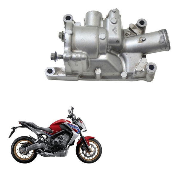 Carcaça Válvula Termostática Avaria Honda Cb 650f 15-18 Orig