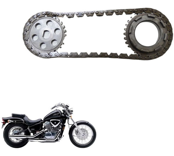 Jogo Engrenagem Bomba Óleo Honda Vt Shadow 600 C 95-05 Orig