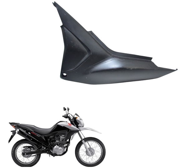 Carenagem Lateral Esq Avaria Honda Nxr 160 Bros 15-20 Orig Preto