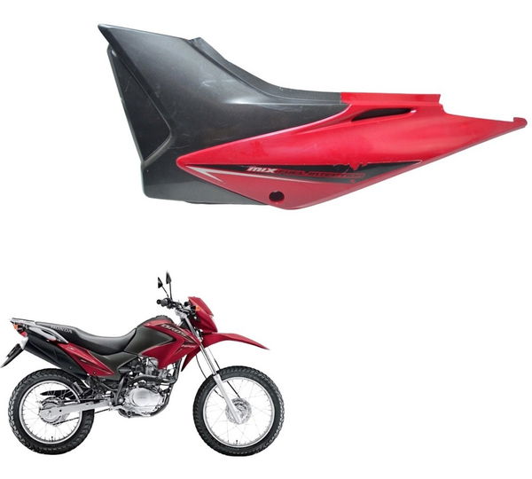 Carenagem Lat Esq Detalhes Honda Nxr 150 Bros Mix 2011 Orig Vermelho