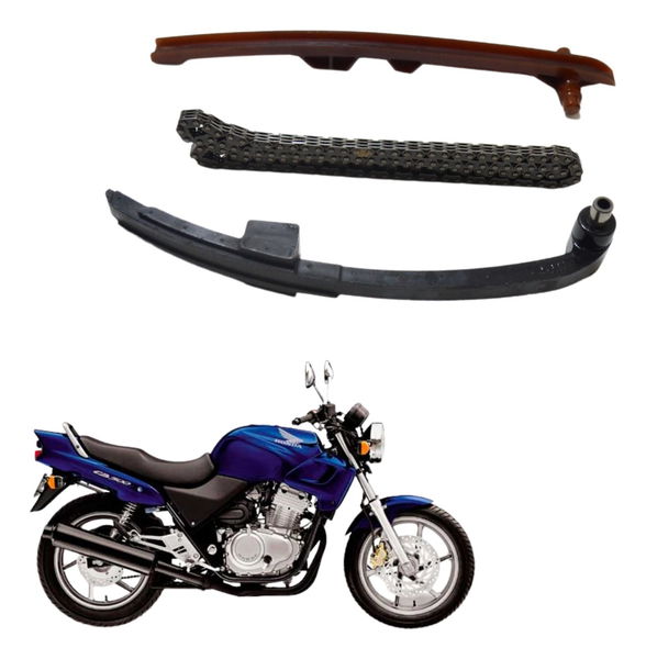 Kit Guia Tensor Corrente Coman Honda Cb 500 Cb500 98-05 Orig
