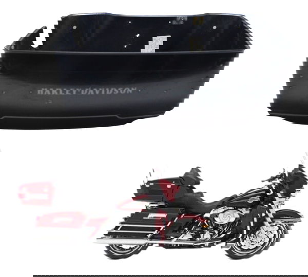 Baú Tour Pack C/ Avaria Harley Electra Touring 08-13 Orig Preto