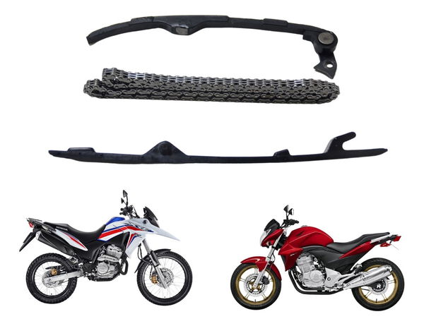 Kit Guia Tensor Corrente Comando Honda Cb 300 Xre 300 Orig