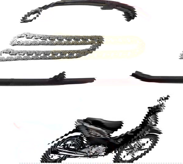 Kit Guia Corrente Comando Honda Biz 125 + 05-07 Original